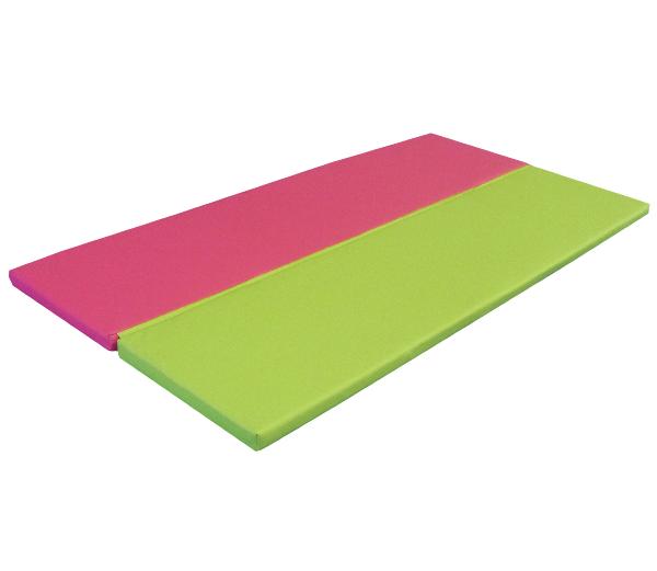 Matelas bicolore pliant simili peau de pche 200 x 100 x 5cm (coloris: vert pomme/fuchsia) (REF 50226)